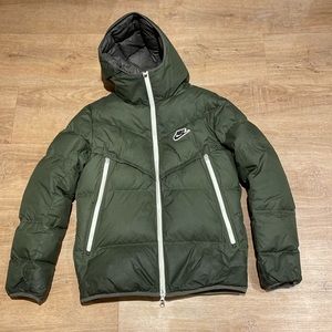 Army Green Nike Puffer Coat